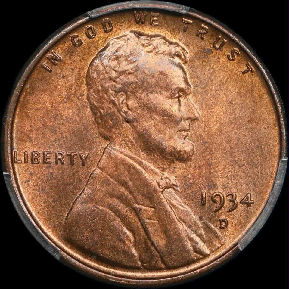 1934 D/D Lincoln Cent FS 503 PCGS MS65 RB POP 2/0 RARE - Image 3 of 4