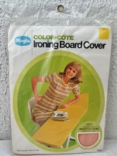 Vintage Magla Ironing Board Cover “Color Cote” 1970s NEW SEALED NOS Peach/Orange