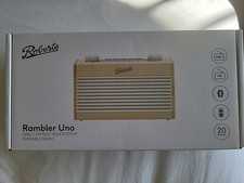 Roberts Rambler Uno DAB/DAB+FM Bluetooth Digital Radio, Pastel Cream