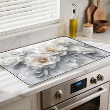 Stove Top Cover for Glass Electric Stove Peony, 30" x 21" Heat Resistant ...