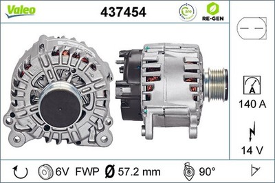 Lichtmaschine Generator Lima VALEO RE-GEN - AT 437454 +72.05  Pfand für AUDI A4