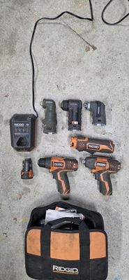 #ad Ridgid 12v Power Max Handle with Multiple Attachments $185.00