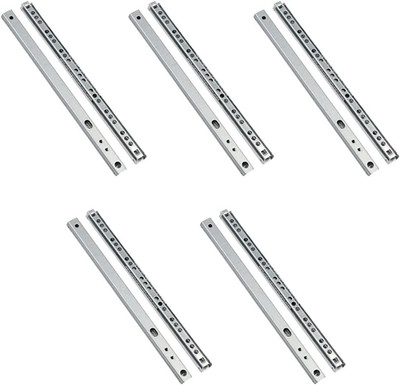 5 Pairs 13'' Heavy Duty 17Mm Drawer Runners Slide Slides Ball Bearing Grooved Ste