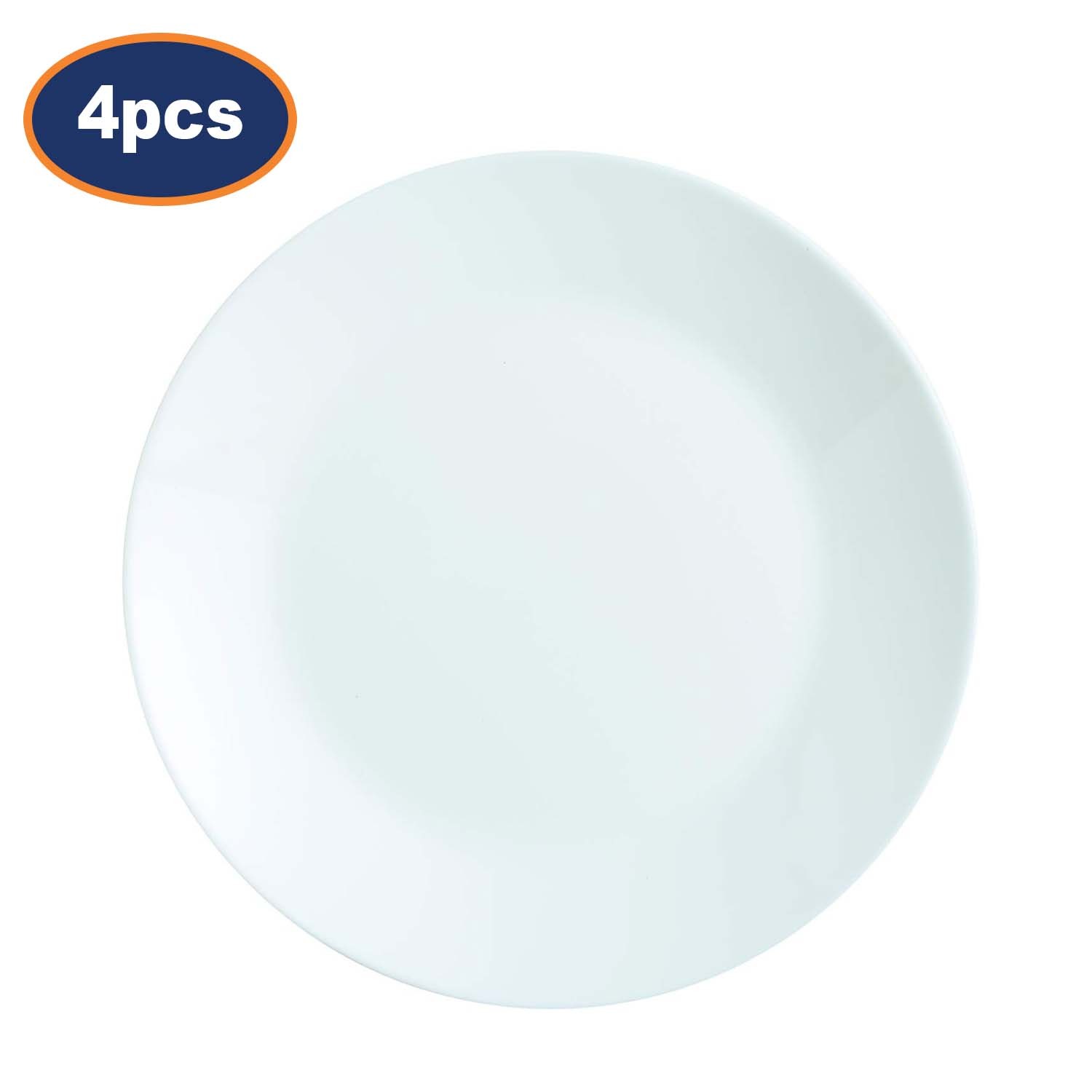 Dinner Plate Luminarc Zelie Glass 25cm Serving Dish 4pcs Microwave Safe Crockery