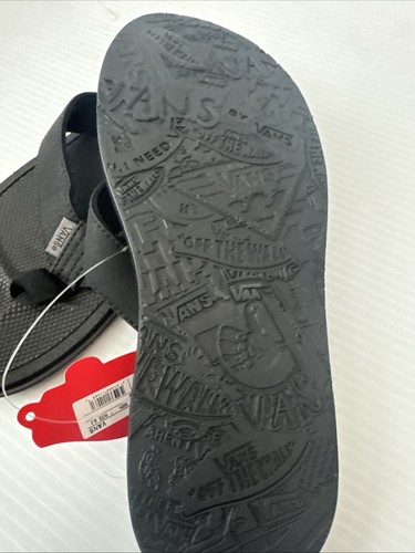Vans Black Flip Flops Size 8 Men’s New With Tag - Picture 3 of 5