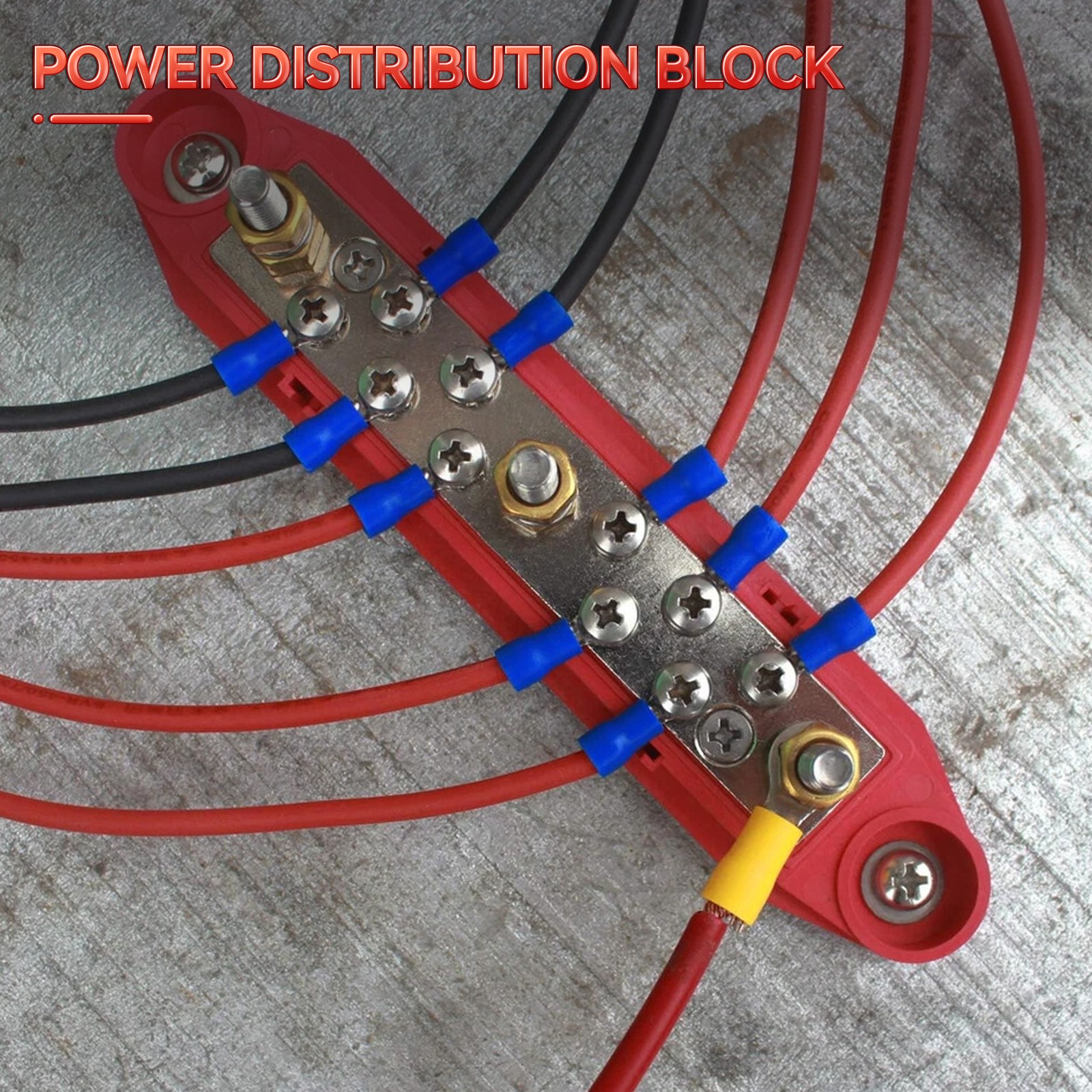 12 Way Bus Bar Terminal 12V Block DC 180A Power Distribution Car Boat Marine 2Pc