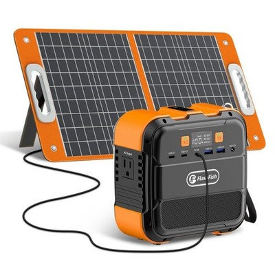 Flashfish A101 120W 98Wh Li-ion Solar Generator With Solarpanel 60W 18V US Stock
