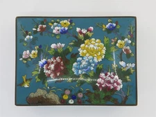 Fine Antique Cloisonne Cigarette / Trinket Box 5.5" x 4" x 2"
