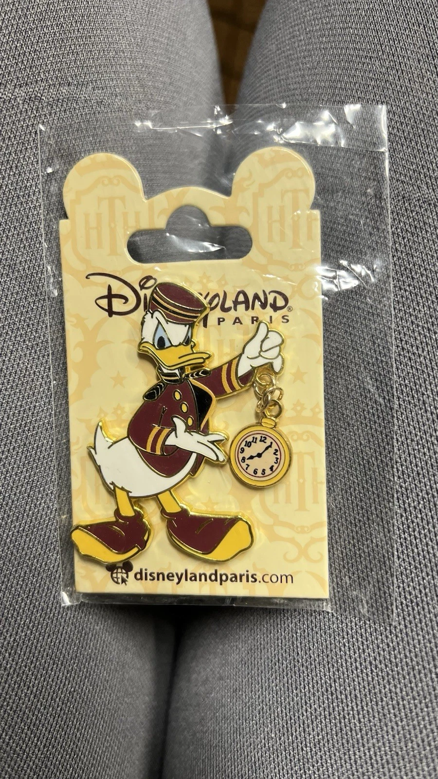 Disney Donald Duck Hotel Dangle Pin 2022 Disneyland Paris