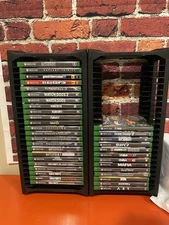 XBOX ONE LOT OF 36 GAMES + (2) ATRIX ORGANIZER STANDS * AMAZING LOT