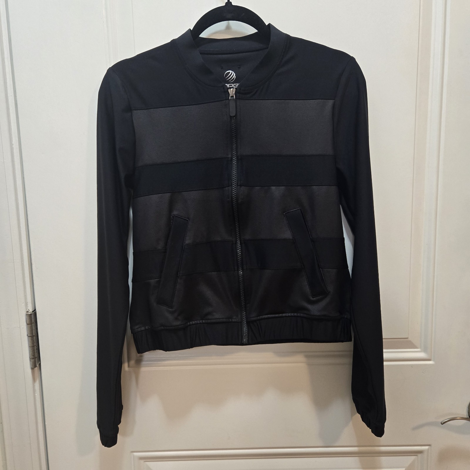 MPG Black Activewear Basic Jacket Full Zip Pocket… - image 1