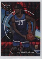 2023 Finest Common Red & Black Geometric Refractor 9/20 Leonard Miller #84 0m89