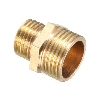 1 x Brass Pipe Fitting Reducing Hex Bushing 3/8 BSP Male x 1/4 BSP Male Adapter