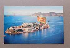 Postcard - San Francisco, CA - Alcatraz Island - for sale sign - unposted