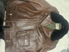 Chaqueta FiveStar Leather hecha a medida D-Pocket "Road Master" en cuero marrón.