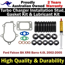 Turbo Charger Studs,Gasket Kit&Lubricant Kit For Ford Falcon BA XR6 Barra 4.0L