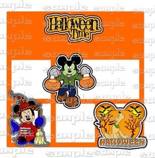 Disney Halloween Treat premade scrapbook layout Kit w/ DIE CUTS 12x12 Page
