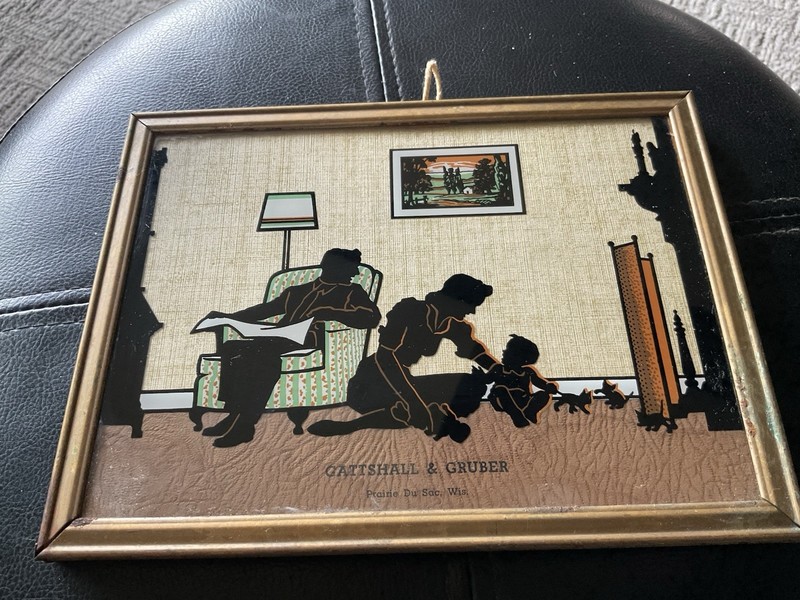 6” X 8” Silhouette Picture - Advertising Gattshall & Gruber Prairie Du Sac, Wis