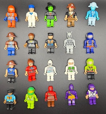 Vintage Block Tech Menards Assorted Collectible Mini Toy Figures - Lot of 20