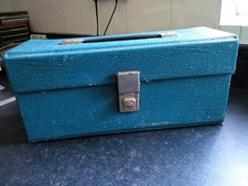 Vintage Green Music Cassette Storage Holder / Box - Holds 36 Tapes g-VG