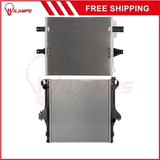 For 2003-2007 Dodge Ram 2500 3500 Aluminum Radiator & AC Condenser Cooling Kit