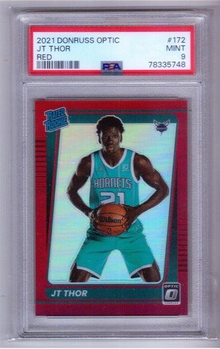 JT Thor RC 2021-22 Panini Donruss Optic Rated Rookie Red Prizm #/99 PSA 9 MINT