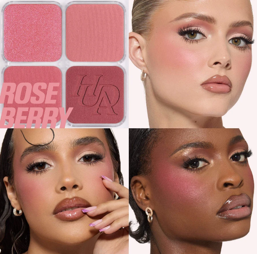 Paleta de iluminadores desenfocantes HUDA BEAUTY - Rose Berry - Totalmente nueva - VENTA CALIENTE Foto 2 de 3