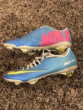 Nike Mercurial Vapor IX FG Blue 555605-474 Football Cleats Boots Carbon US6