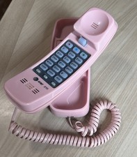 Vintage AT&T Trimline 210 Slimline Push Button Desk/ Wall Telephone Pink! Nice!