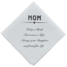 Father Of The Bride Wedding Handkerchief Gift From Daughter White Cotton