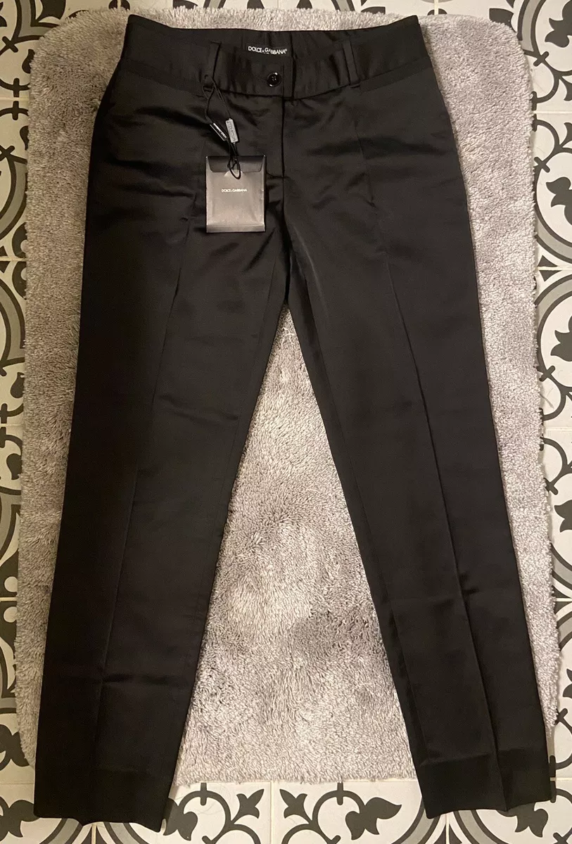 Dolce and Gabbana Womens Black Dress Pants Trousers Size 40