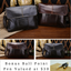 Messenger besace brun à 100noir véritable Sac bandoulière en cuir OPn80wk