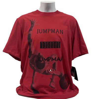 Nike Dry Air Jordan Jumpman Men's #AT8925-687 Red /Graphics T-Shirt Size M NWT