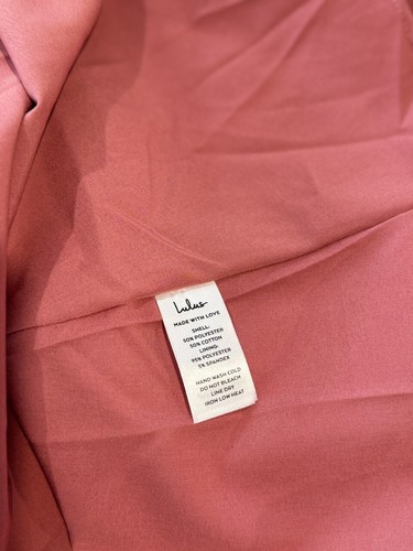 NWT Lulus Dress Pink Feeling Like Forever Rose Jacquard Lace Up Midi Flowy Large - Bild 11 von 12