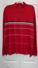 Under Armour Polo Shirt Mens XL Red Black Pullover Quarter Zip Cold Gear
