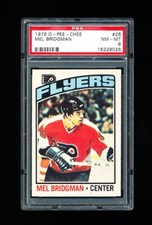 1976 OPC HOCKEY 26 MEL BRIDGMAN ROOKIE CARD PSA 8 NEAR MINT-MINT