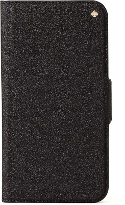 Kate Spade Apple iPhone X/XS Glitzer Schwarz Hülle Folio Handyhülle (Neu) Kostenloser Versand