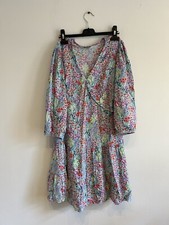 GEORGE Ditsy Flower Floral Dress UK 8 Long Sleeved Relaxed Loose Fit Boho Dress