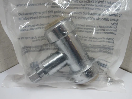 Jones Stephens C77445LF 3/4" x 3/4" x 1/4" Compression PlumBite Push on Stop Tee - Picture 2 of 4