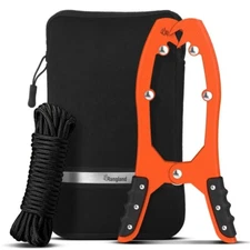 Boat Anchor for Kayak/Canoe Clamp w/ 15ft Paracord & Floating Sleeve Pouch