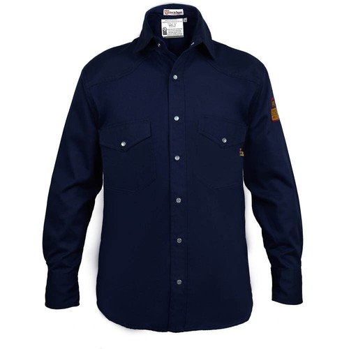 Flame Resistant FR Welding Shirt - Heavy Weight - 100% Cotton - 9 oz - Picture 33 of 44