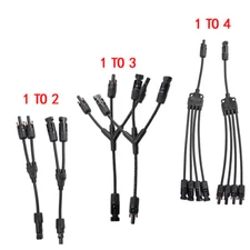 Extension Solar Panel Y Branch Cable Connection Waterproof Adapter Connector USA
