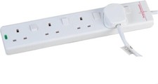 4 Way Gang Surge Protected Switched Mains Extension Lead Power Cable Plug 13A