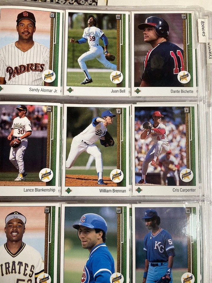 1989 UPPER DECK BASEBALL COMPLETE SET #1-800 In Binder 🔥 Ken Griffey Jr Rookie - Image 3 of 4