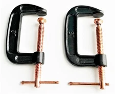 2 ATE PROFESSIONAL 3" HEAVY DUTY C CLAMPS 40037 BRAKE CALIPER PISTON TOOL CLAMP