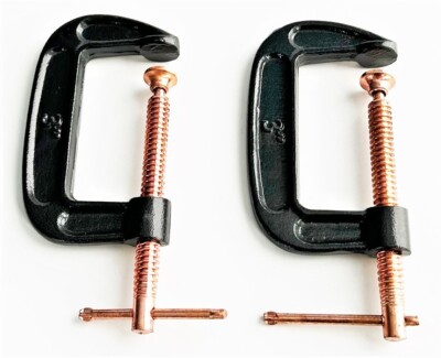 2 ATE PROFESSIONAL 3'' HEAVY DUTY C CLAMPS 40037 BRAKE CALIPER PISTON TOOL CLAMP