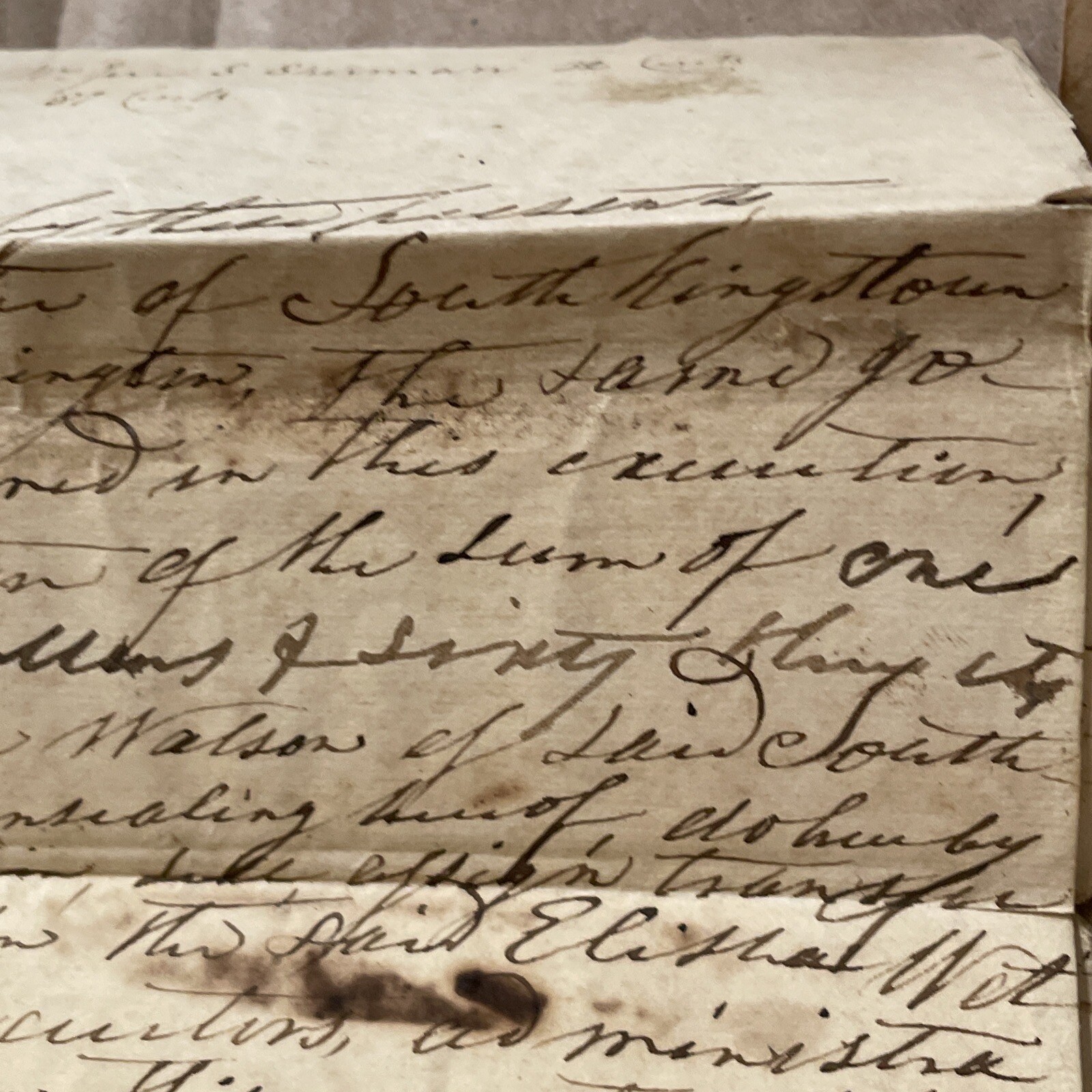Large Lot 1820’s North South Kingstown Rhode Island Land Deeds Ephemera