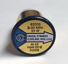 Coaxial Dynamics 82003 Element 0 to 25 watts for 2-30 MHz - Bird Compatible