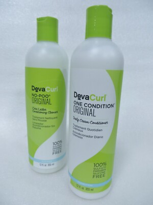 DEVA CURL NO POO ORIGINAL CLEANSER & ONE CONDITION 12 OZ