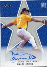 2020 Leaf Perfect Game Autographs Blue Dillon Haines Auto 1/15